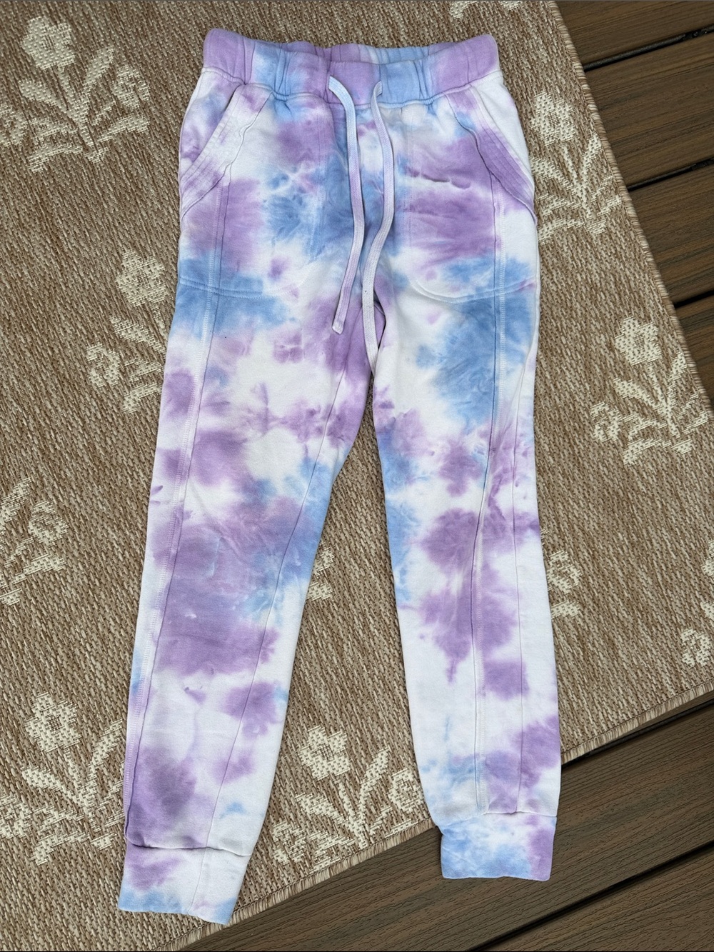 Free People Tie-Dye Jogger Pants - Purple & Blue